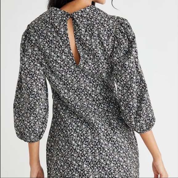 Free People Floral Mini Dress with Puffed Sleeves - Picture 5 of 14